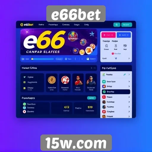Interface do usuário no site e66bet é intuitiva
